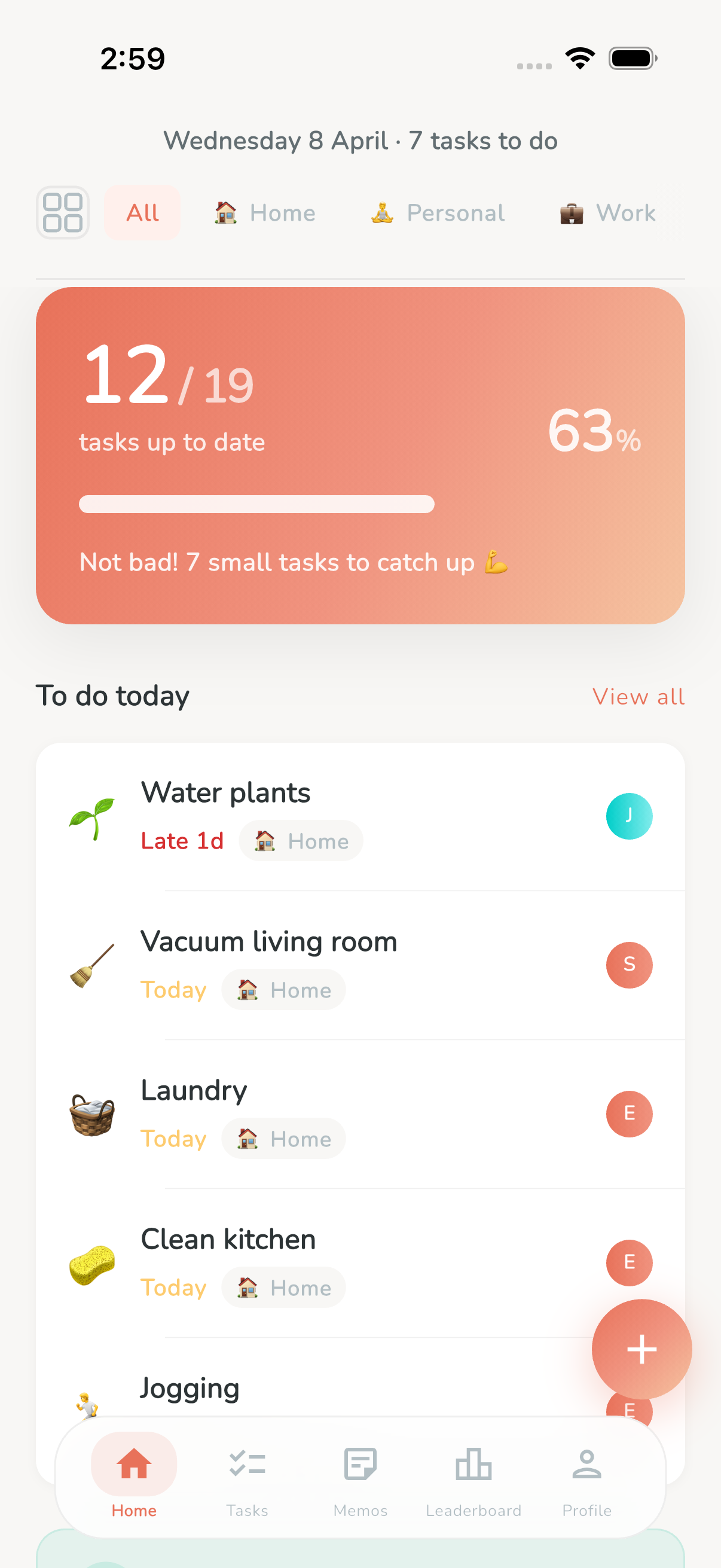 Bobby dashboard showing tasks organized by priority