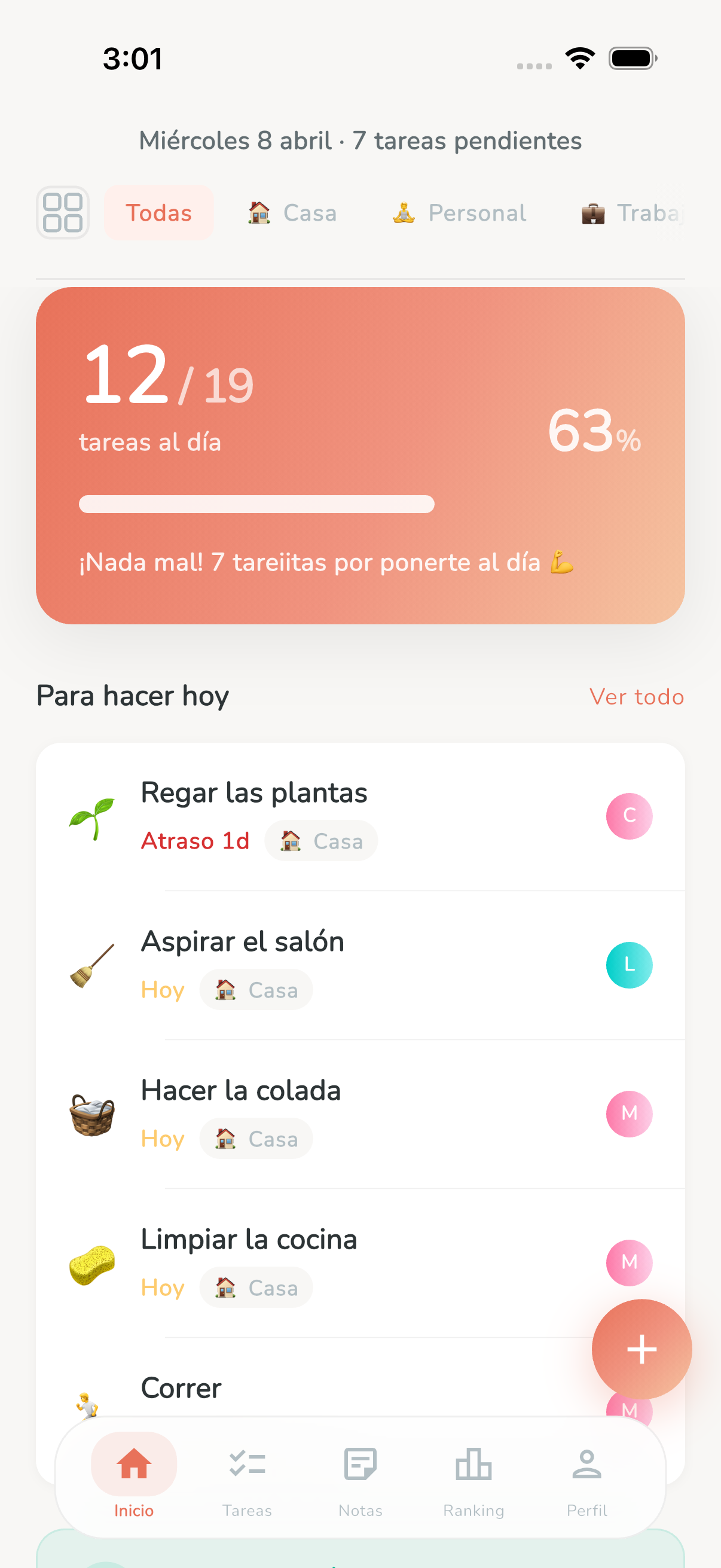 Bobby dashboard showing tasks organized by priority