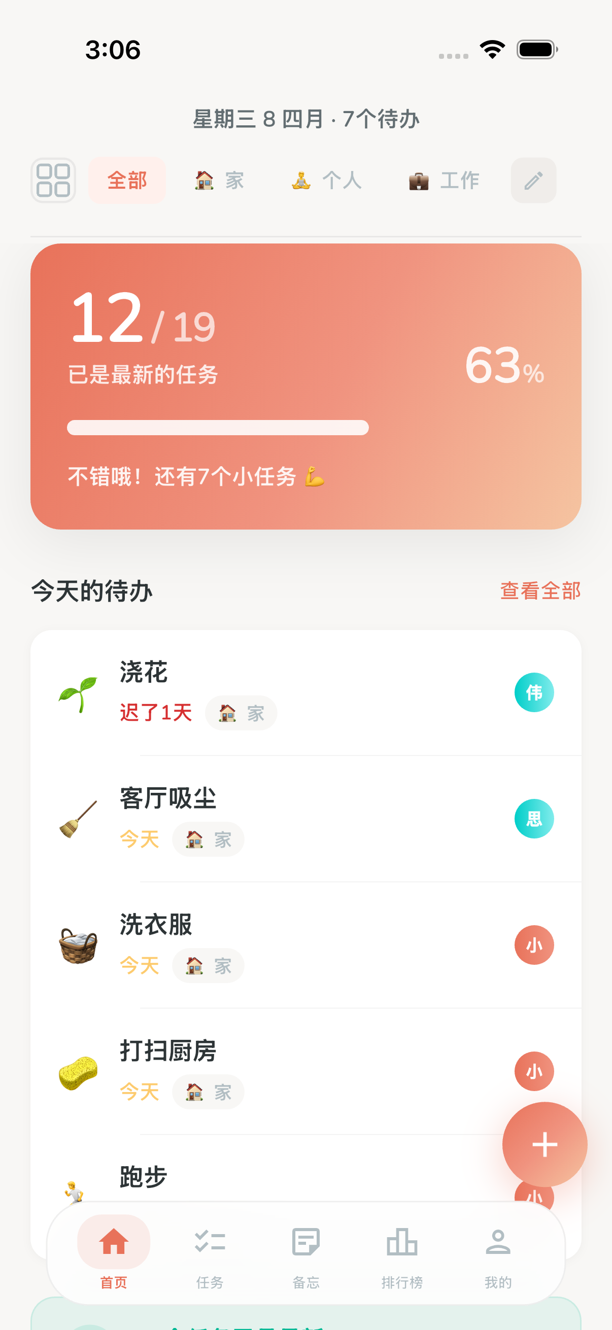 Bobby dashboard showing tasks organized by priority